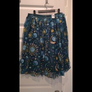 Nightmare Before Christmas Disney Elegant Celestial Print Skirt